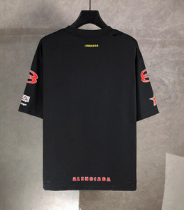 Modello Logo parigi B 25ss girocollo a maniche corte <span class=keywords><strong>t</strong></span>-<span class=keywords><strong>shirt</strong></span> versione alta Unisex tutto-Match ampia in tessuto a maglia Casual digitale - Product Image 2