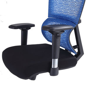 Современный синий офисный стул с высокой спинкой, офисный стул с эргономичной сеткой и подголовником - Product Image 4