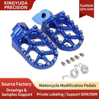 Pedales Anchos Antideslizantes de Aluminio Aeroespacial CNC OEM, Personalizados, Ligeros y con Diseño Hueco para Yamaha Tenere 700 World Raid Adve