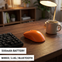 Souris sans fil ergonomique et légère, connexion 3 modes, réglage DPI sur 3 niveaux, batterie 500 mAh pour le travail au bureau, sur ordinateur portable ou de bureau