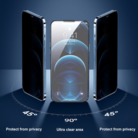 Protecteur d'écran incassable de confidentialité Film de verre trempé 3D Protecteur d'écran d'installation facile anti-espion pour iPhone