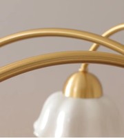 Lustre de salon rétro de luxe PM, lampe suspendue en noyer de style nordique médiéval, luminaire suspendu pour villa et restaurant
