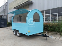 2025 nouvelle concession de remorques de nourriture rondes de hot-dog de personnalisation camion de nourriture entièrement équipé avec certificat DOT/CE