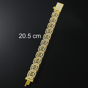 Novedad 2026: Pulsera de cadena cubana de aleación con letra H hueca, estilo hip-hop, unisex, collares de cadena, joyería de moda al por mayor - Product Image 6