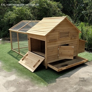 屋外多目的ウサギ小屋鳩小屋鶏小屋＆ケージ-大型巣デザインオールシーズン使用組み立て不要 - Product Image 4