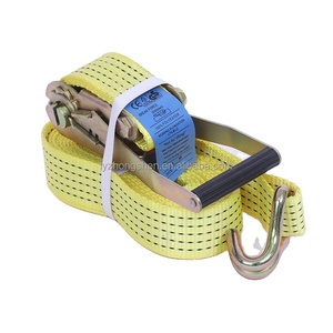 Sangles d'arrimage <span class=keywords><strong>à</strong></span> <span class=keywords><strong>cliquet</strong></span> en polyester de haute qualité 1,5/2/3/5/<span class=keywords><strong>10</strong></span> TON Sangles d'arrimage de cargaison en acier certifiées CE 50 mm Double crochet en J 4-12M - Product Image 2