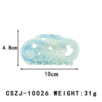 CANYUAN Design Créatif Pince à Cheveux en Acétate Creuse à Motif Floral Nuage 10cm - Pince à Cheveux en Acétate Personnalisée Pince à Cheveux à Griffe