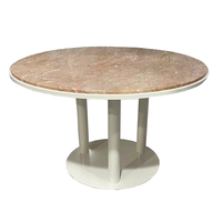 Table de salle à manger ronde en métal au design moderne et luxueux, table de banquet pour restaurant avec base de table stable
