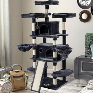 متعددة الوظائف الحديثة شجرة القط BT173 الخشب رف التسلق مع العش السيزال انتزاع العمود لعبة حزام والقفز منصة للقطط - Product Image 3