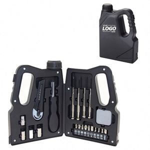Ensemble d'outils personnalisé JERRYCAN - NOIR, portable et durable avec des outils multifonctions pour cadeau promotionnel - Product Image 1
