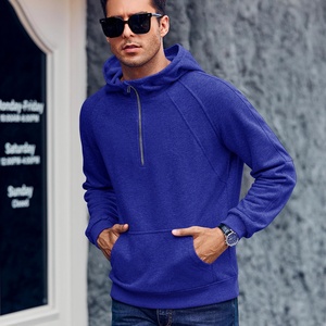 Hoodie <b>Mens</b> 1/4 Zip Sweatshirts Summer Casual Long Sleeve Classic Drawstring Pullover Tops Regular Fit Sports <b>Jacket</b> Pocket ODM - Product Image 5