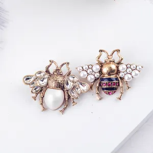 New Designs Luxury Bow Colors Rhinestone Fashion Jewelry Bee Spider Grasshopper Insect Charm Women Brooches Pin