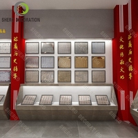 Vitrine en verre personnalisée de Style rouge musée hors comptoir en verre d'Illusion pour le stockage d'affichage d'histoire de magasin de musée