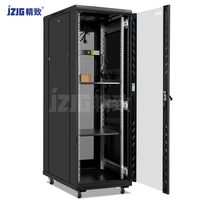 Baie de serveur réseau en acier 32U avec dimensions 600x800, armoire 32U avec porte vitrée pour centres de données, en stock