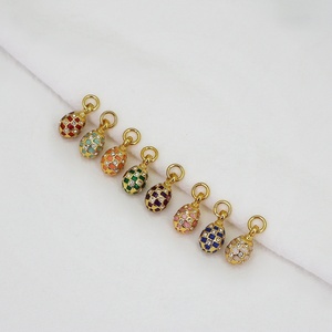 SHINNYGIFTS Colgantes con forma de huevo esmaltado para collar y pendiente Regalos de Pascua Favor DE BODA Ventas al por mayor - Product Image 2