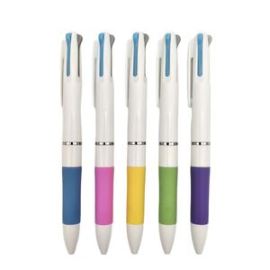 X615 Custom Popular <b>Multiple</b> <b>Colors</b> 3 In1 Plastic Custom Logo Ball <b>Pens</b> With Soft Rubber Grip Creative Promotion Logo Ballpoint - Product Image 1