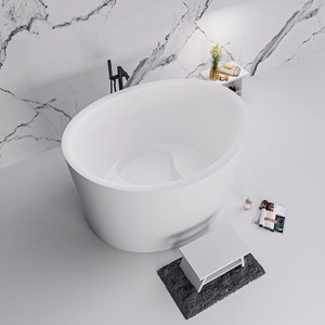 <span class=keywords><strong>Vasca</strong></span> <span class=keywords><strong>da</strong></span> <span class=keywords><strong>Bagno</strong></span> in Resina di Pietra Solid Surface per Due Persone con Seduta Profonda - Product Image 1