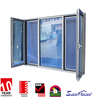 Ventana Abatible y Giratoria de Aluminio con Doble Acristalamiento, Eficiente en Energía, Personalizada para Viviendas Residenciales
