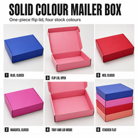 Boîte en papier pliable multicolore pour l'e-commerce, emballage pour vêtements, cosmétiques, abonnements, en vrac, bleu marine, rose, rouge