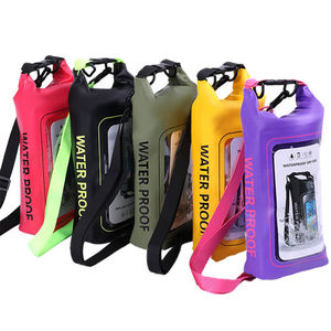 Sac étanche flottant à enroulement portable de 2 L, pochette étanche pour téléphone avec écran tactile pour les voyages, le camping, le surf, la natation, la plongée, la dérive - Product Image 1