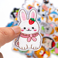Nuevos y Adorables Parches Bordados Termoadhesivos de Animales (Perro, Gato, Tigre, León, Pato, Conejo) para Ropa, Sombreros y Bolsos