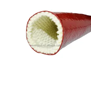 Wholesale Making Fire Fiber Glass Braided protection Sleeve Heat Resistant fiber glass silicone sleeving