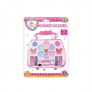 Valeria Make-up Trucchi Borsetta Coffret cosmétique pour enfants de 3 ans et plus, style sac à main rose, avec fard à paupières, gloss à lèvres et pinceau - Product Image 2