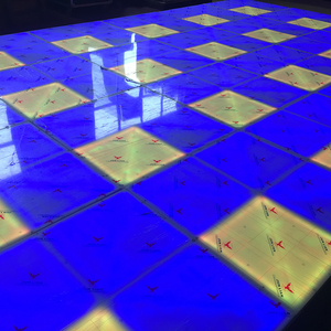 Pista da ballo LED light up bianco copertura in acrilico fase portatile 1x1 m RGB pannelli per la decorazione <span class=keywords><strong>di</strong></span> nozze - Product Image 2