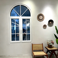Accesorios para Puertas y Ventanas, Ventanas Francesas Abatibles Victorianas de Aleación de Aluminio, Doble Vidrio Templado, Insonorizadas y con Aislamiento Térmico