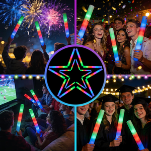 Palos de Espuma LED con Logotipo Personalizado, Efecto de Luz Intermitente, Palos de Espuma Luminosos para Conciertos - Product Image 4