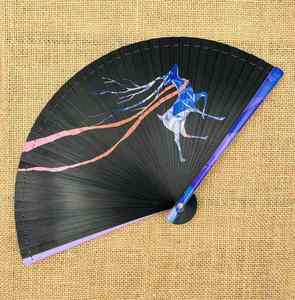 Éventail pliant en bambou de haute qualité pour Halloween, produit artisanal en bambou - Product Image 3