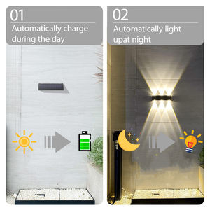 照明器具モダンソーラー屋外ウォールライト屋外装飾モダンLedウォールランプ屋外ウォールライト - Product Image 5