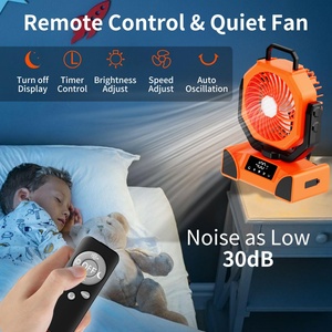 Nouveau design 2025, ventilateur d'extérieur 20000mAh, LED bicolore, télécommande, ventilateur de camping portable rechargeable - Product Image 5