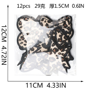 Toppe in Pelle Ricamate con Stampa Leopardata a Forma di Cuore e Stella a Cinque Punte per Borse e Abbigliamento - Vendita all'Ingrosso - Product Image 2