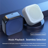 Mini enceinte portable sans fil carrée en plastique avec double connexion Bluetooth 5.0 pour une sonorisation stéréo, idéale pour les voyages, la maison et le bureau
