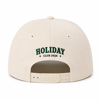 Gorra de Béisbol Bordada Personalizada de Navidad, Gorra Snapback Merry Holiday Club 2026, Visera con Rayas Blancas y Negras, OEM ODM