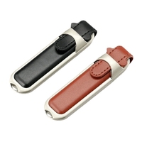 Flashdisk Kulit Mini USB 2.0 3.0 Baru 2GB 4GB 8GB 16GB 32GB 64GB 128GB dengan Gantungan Kunci dan Logo Custom untuk Hadiah