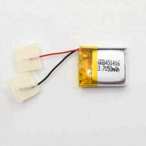Hot sale 451416 50 mAh <span class=keywords><strong>3</strong></span>,7 V LiPo battery for small electronic device - Product Image 2