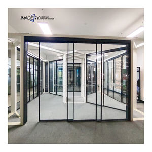 <span class=keywords><strong>Porte</strong></span> <span class=keywords><strong>coulissante</strong></span> en aluminium à cadre extrêmement étroit à 3 panneaux insonorisée de style moderne pour la maison - Product Image 4