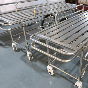 Zware transportwagen voor mortuarium, roestvrij staal, lijkwagen met stille wielen - Product Image 2