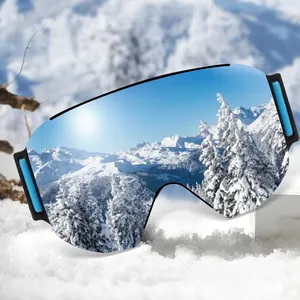 Vendita calda Amazon Google Board Eyewear UV400 a due strati occhiali anti-nebbia da neve occhiali protettivi da Snowboard polarizzati