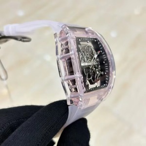 Top-Rated Designer Crystalline Pink Case <b>Skeletonized</b> <b>Automatic</b> Mechanical Mens <b>Watch</b> Waterproof Luminous Reloj Hombre Trend New - Product Image 3