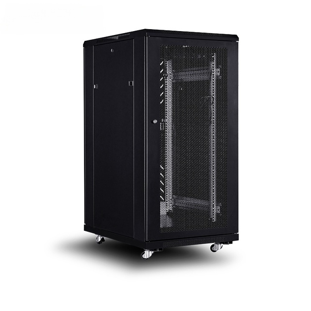High Quality Network Cabinet 1000mm Monitoring Room 19 Inch 18U Floor Standing Network Rack with Dual Fans for Better Cooling