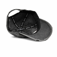 Topi Bisbol Denim Hitam Sporty Musim Panas Unisex, Topi Ayah Unisex yang Dapat Disesuaikan, Topi Visor Olahraga Luar Ruangan