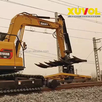 Grappin hydraulique pour traverses de chemin de fer certifié CE, accessoire d'excavatrice personnalisé OEM pour les grands projets de rénovation de voies ferrées