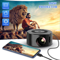 Mini projecteur portable YT200 pour enfants, sans système, sans prise, USB, résolution 1080, lampe LED/LCD, écran miroir, mise au point manuelle, directement de l'usine