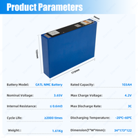 Celda de Batería Starmax Smart-BMS Catl 3.7V 103ah 280AH NMC para Gestión de Energía de Vehículos Eléctricos Industriales