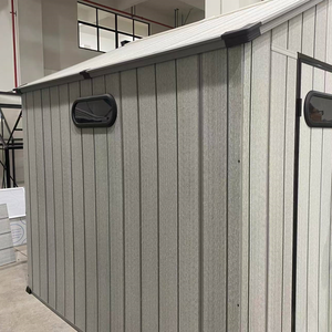 Abri <span class=keywords><strong>de</strong></span> <span class=keywords><strong>jardin</strong></span> vertical compact en plastique 10x8, petite <span class=keywords><strong>armoire</strong></span> <span class=keywords><strong>de</strong></span> rangement latérale pour outils en résine <span class=keywords><strong>de</strong></span> polyéthylène haute densité - Product Image 4