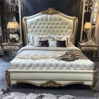 Ensemble de chambre à coucher moderne de luxe avec lits doubles, meubles en bois écologiques personnalisés pour la maison, l'appartement, l'hôtel et la villa