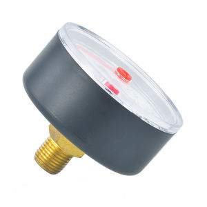 เกจวัดความดันพลาสติกด้านหลังพร้อมตัวชี้สีแดงหลอดบูร์ดอนเครื่องวัดความดันลม0-10บาร์ - Product Image 4